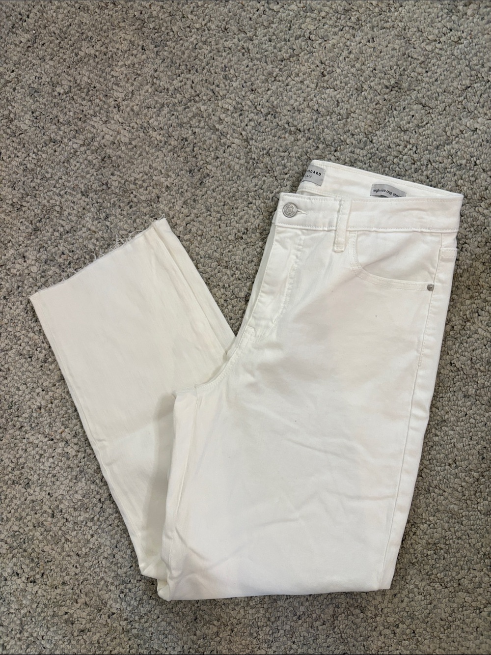 Social Standard by Sanctuary white denim straight leg cropped jeans Size 10
